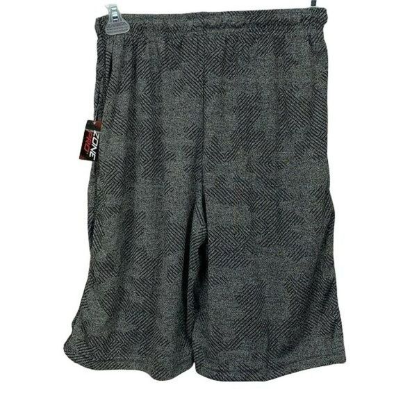 Zone Pro Athletic‎ Shorts Men’s Grey Black Print Medium - Picture 2 of 7